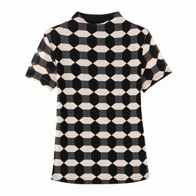 Smart Layering Fashion Mesh Elastic Contrast Fit Top