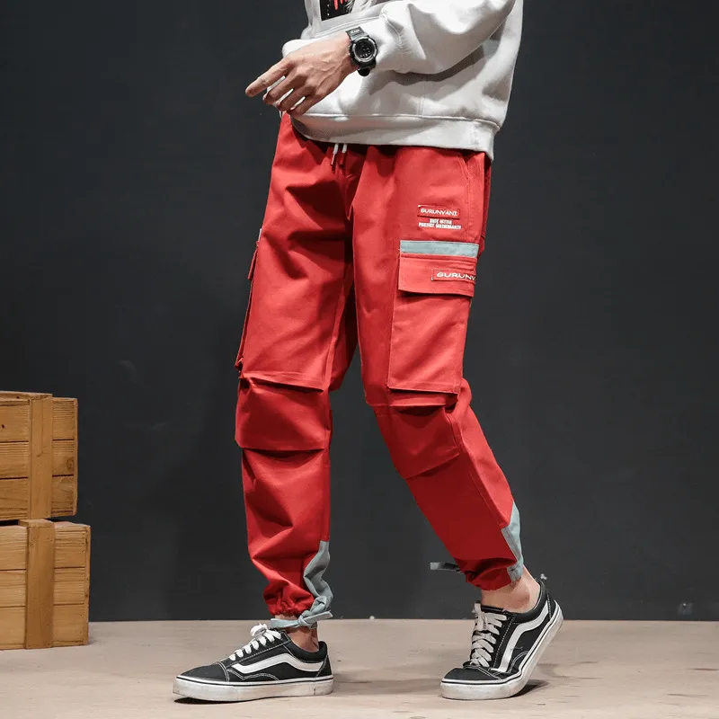 Korean Style Loose Men'S Overalls Abrasion Resistant Fabric Sporty Layer