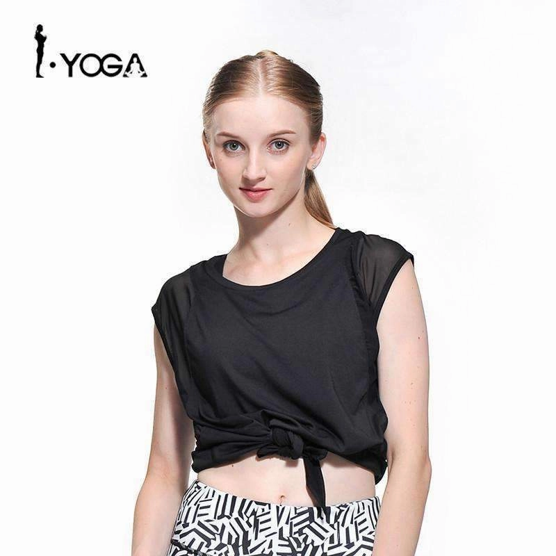 microfiber enjoyment Fitness Active Sexy Yoga Sports Loose Vest Tank Top Workout Gym Training Mesh T Shirt Fashion Running Clothes for Sport Women