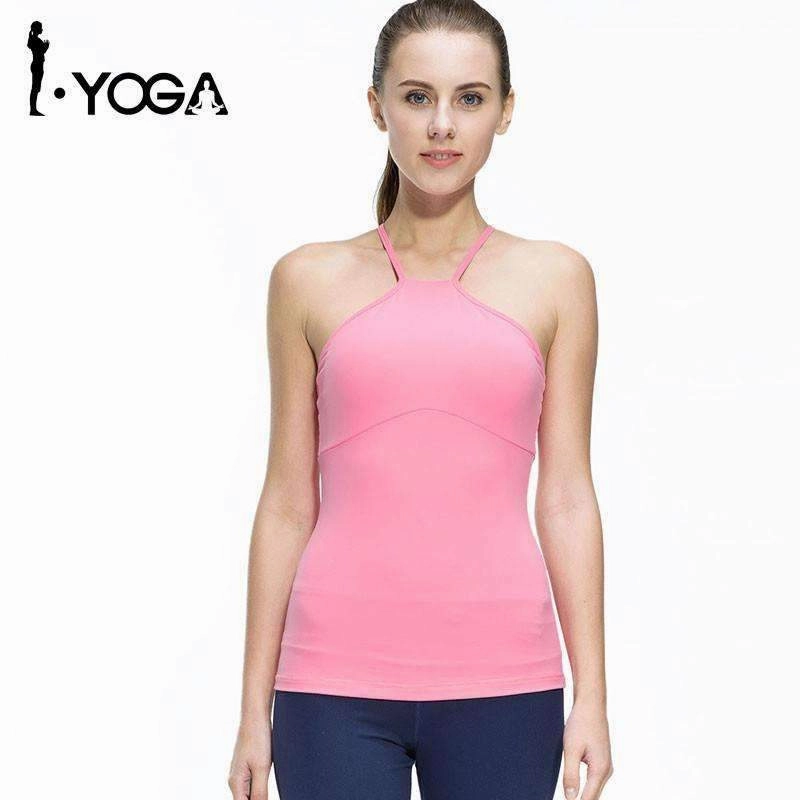 NonRestrictiveDesign Fitness Women Sleeveless Shirts Jogging Vest Gym Sports Running Clothes Tight Yoga Top with Breathable Quick Dry Spandex
