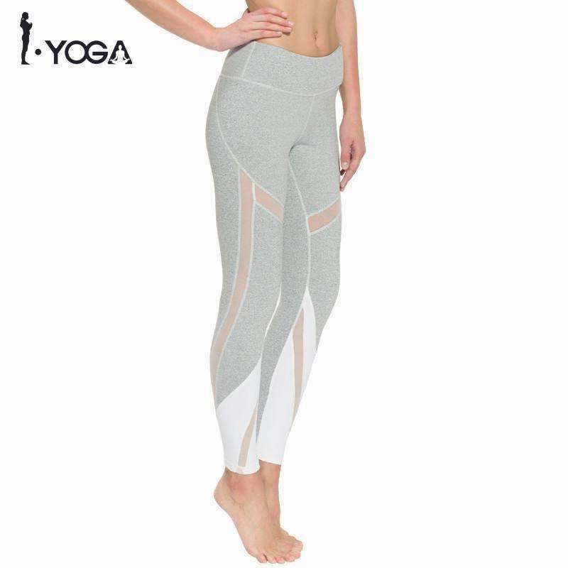 Vapor Transfer Coating EcoFriendlyBlends Fitness Women Yoga Pants High Waist Sexy Mesh Tights Sports Leggings Slim Workout Running Gym Active Sportswear with Pocket K021