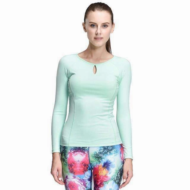 Women Compression Sport T-Shirt Running Mujer Deportivas Woman FitnessT-Shirt Running Women Clothes Long Sleeve Yoga Tops Torsion Control Bridge