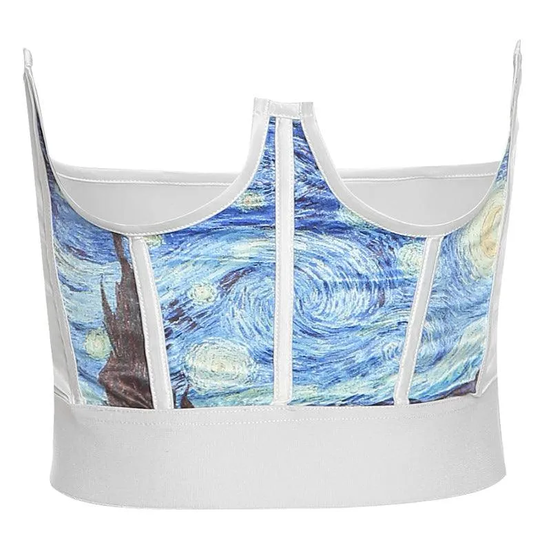 All Daywear Soft Feel Shestyle Bone Wrap Corset Women Sexy 2021 Painting Galaxy Printed Shapwear Girdle Belt Feshion Streetwear