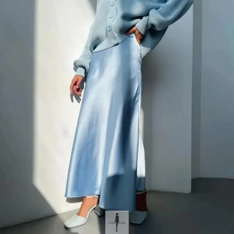 Organic-Fabric Elegant High Waist Long Skirt