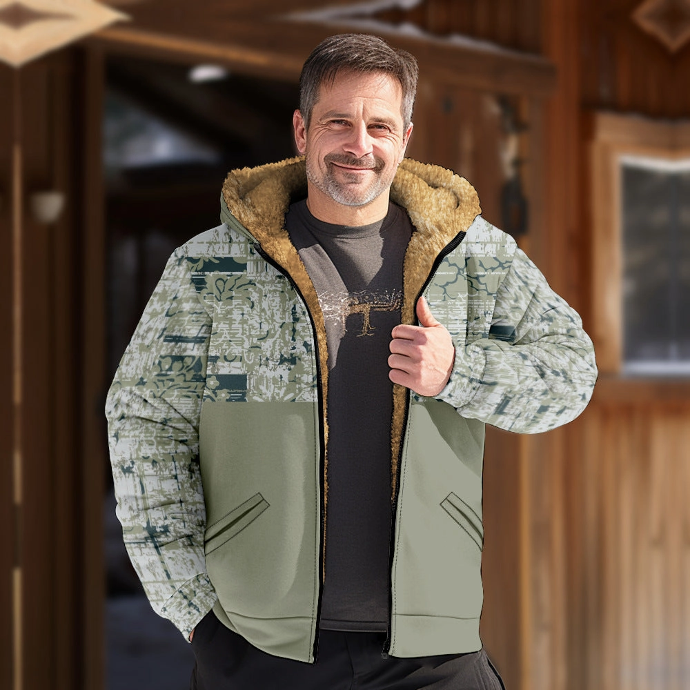 TemperatureAdaptive NonBulkyLayers Fleece-lined Thickened Winter Clothes Cotton-padded Coat Jacket Men