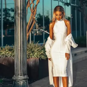 Wei?e Seamyla-Bandagenkleid Quick Wear