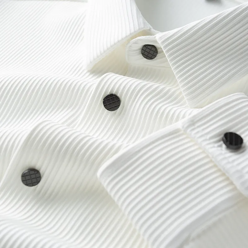 Tear Resistant Weave Thin Non-ironing Anti-wrinkle Business Casual White Shirt