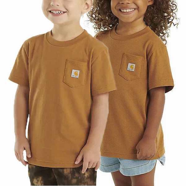 Unisex Children's Short-Sleeve Pocket T-Shirt CA651 Abrasion Resistant Fabric