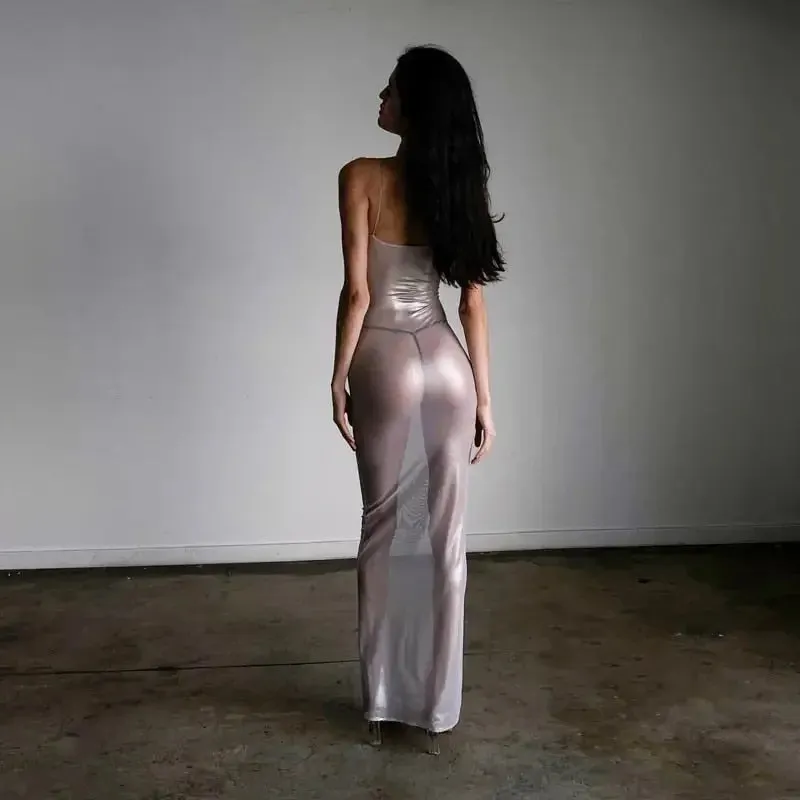 OdorResistantClothing Mesh Bodycon Maxi Summer Dress