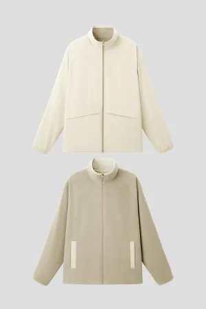 FlipHeat ?C Men??s Light-Warmth Reversible Fleece Jacket ThermalInsulation Wrinkle Resistant Weave