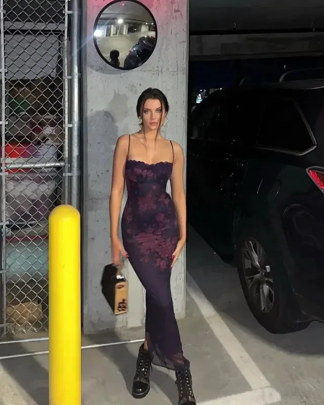 Spanish Glow ThermalRegulating Fabric Floral Elegant Vintage Dress