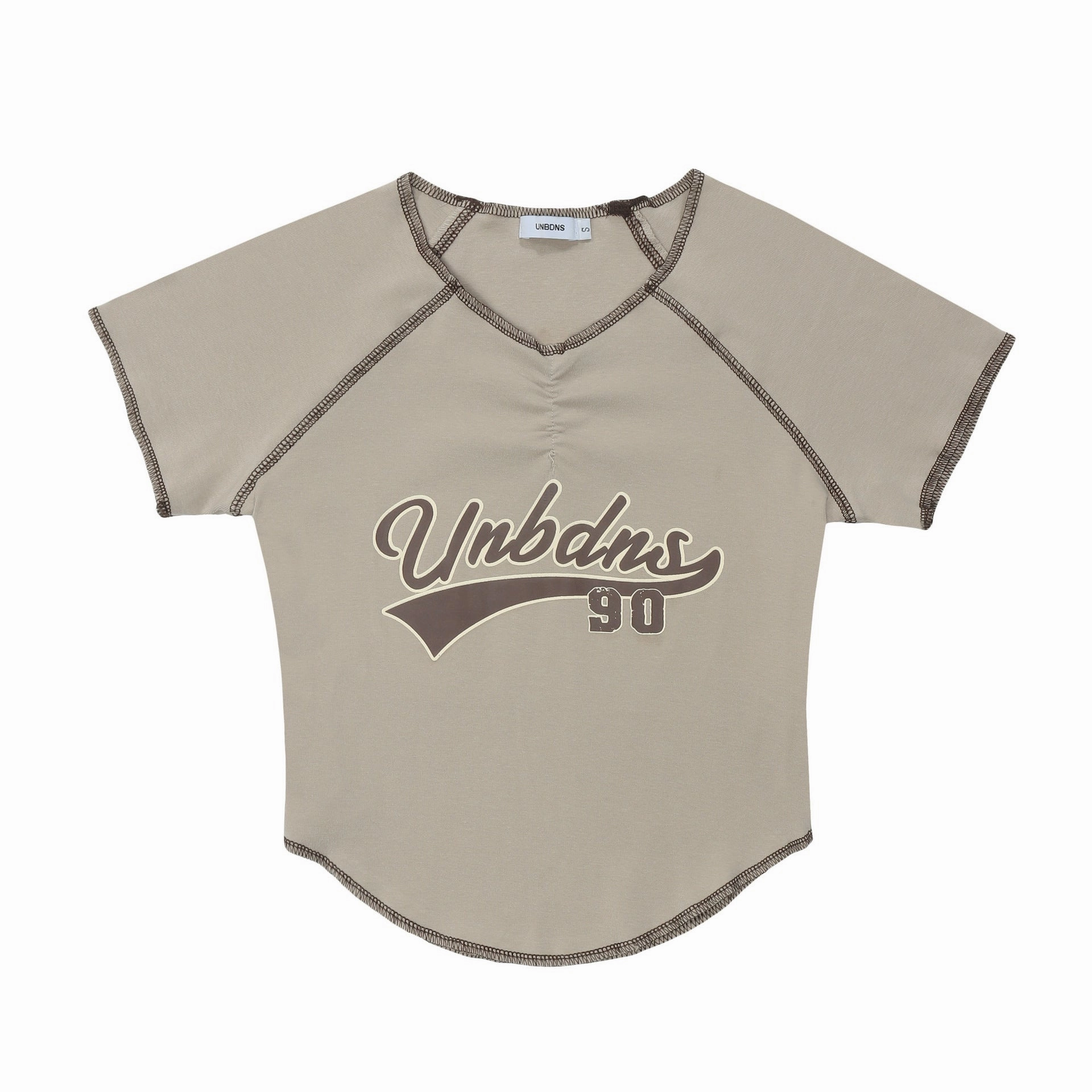 Women's Slimming Niche Fashion Brand Short Sleeve T-shirt Versatile Fit Structured Shoulder Support