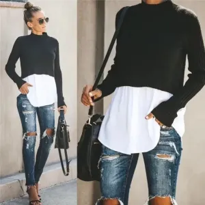 Winter Accessories Chic Layered Knit Sweater Shirt Look