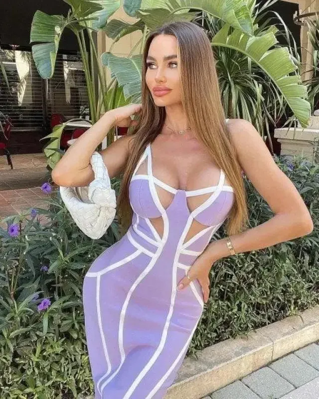 Midi Bandage Striped Dress Weather Guard