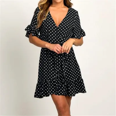 Polka Dot Summer Dress Flattering Look
