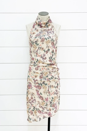 Fuji Shimmer Dress Draped-Style Trendy Vibe