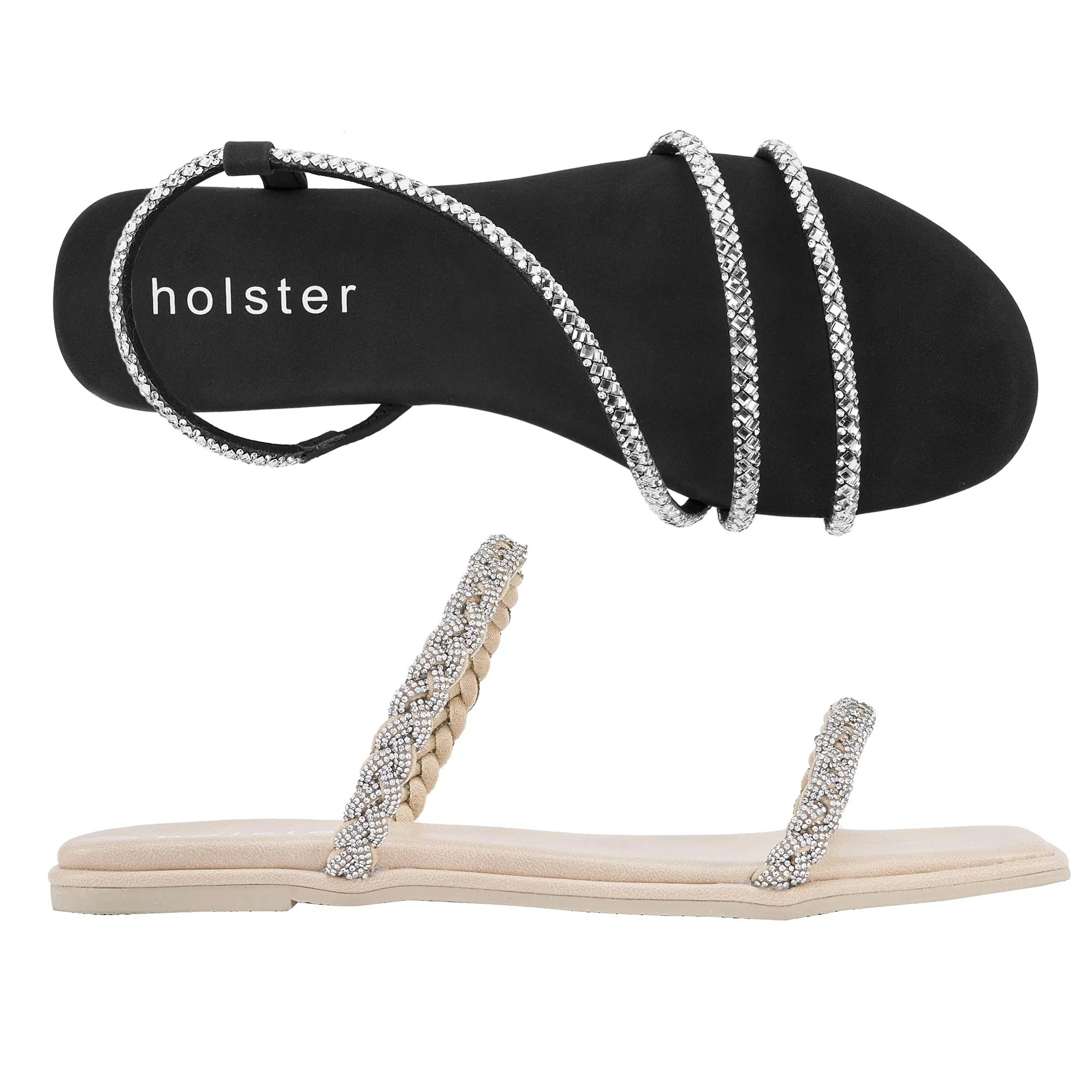 Geneva & Tiana  Bundle - Black / Beige Open Fest Chic Walk