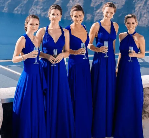 Women Bandage Convertible Boho Maxi Dress Chilly Wear Fall Tone