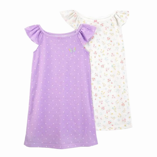 Girls' 2-Piece Butterfly Nightgowns 3S407110 Bound Edges VentilatedMesh