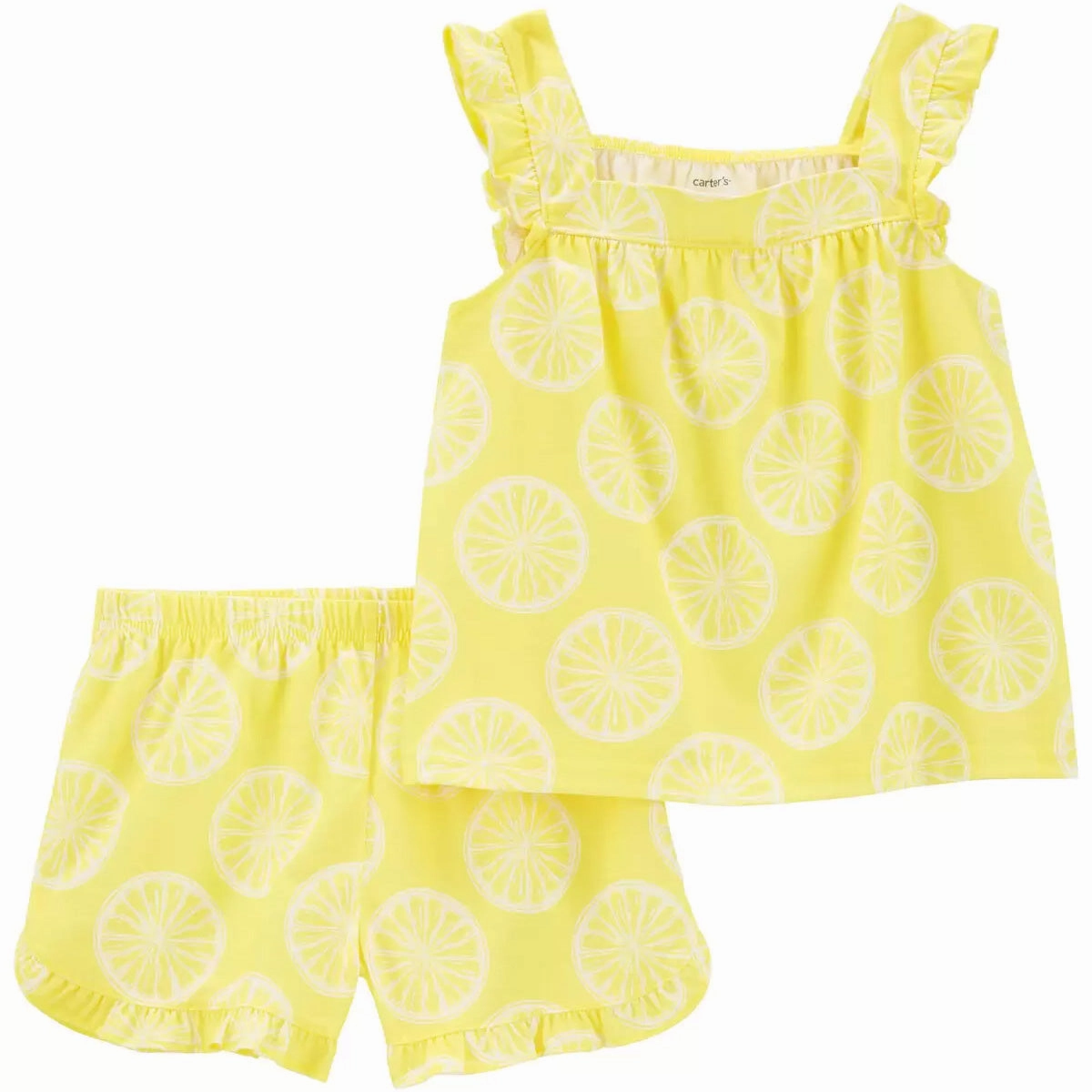 Girls' 2 Piece Loose Fit Pajama Set 3R008810 Interlock Stitching