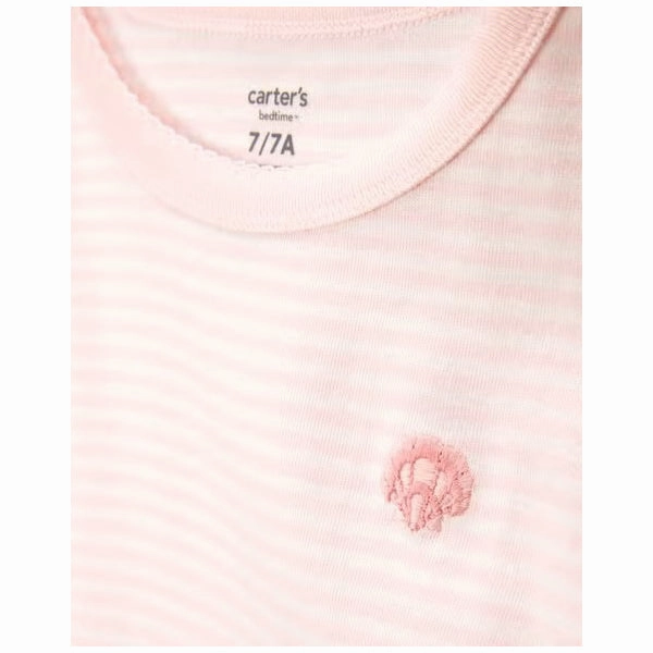 Girls' 4-Piece Short-Sleeve Seashell Pajama Set 3S384010 Sweat Absorbing Lining Lightweight Material