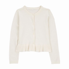 Girls' Button-Up Cardigan 3R857310 ZeroWastePattern