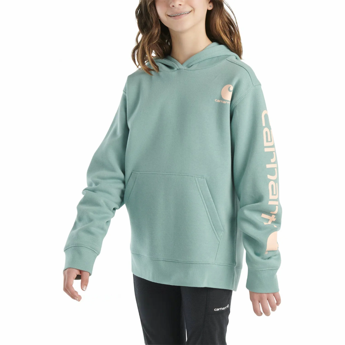 Girls' Long-Sleeve Graphic Sweatshirt CA7057 ContouredPanels Active Blouse