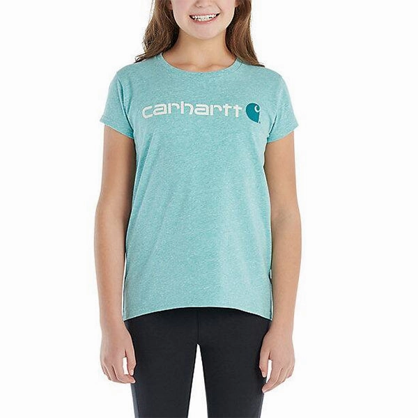 Girls' Short-Sleeve Core Logo T-Shirt CA9945 Eco friendly materials
