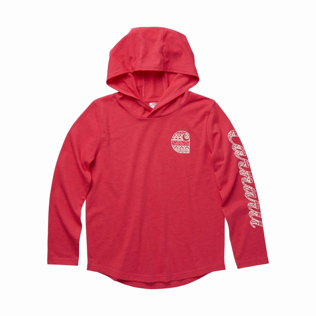 Girls Long Sleeve Hooded T-Shirt CA9830 NonRestrictiveCollar NonChafingTrim