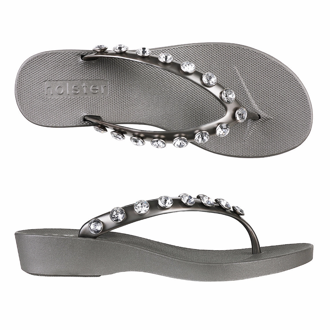 Retro Style Birthday Glow Waikiki Wedge - Pewter