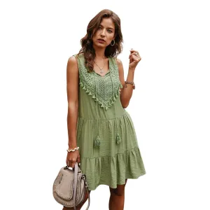 Grattitude Cotton Mini Dress for Women Trendy Vibes