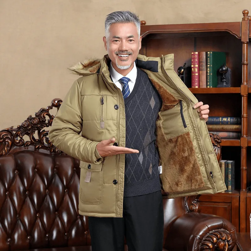 Dad Dress plus Velvet Thick Loose Large Size anti slip grip