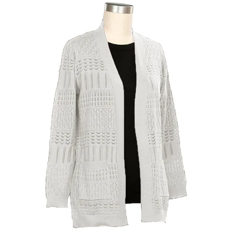 Minimalist Styling Women's Long-Sleeve Maria Solid Cardigan 1319