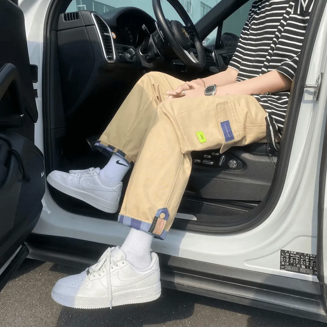 Casual Layer Fit Non Irritating Youth Straight Leg Men'S Casual Pants Spring and Autumn