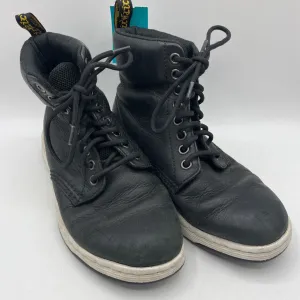 Cushioned Step Ready To Go Size 4Y: Dr.Marten's Black Lace-Up Boots