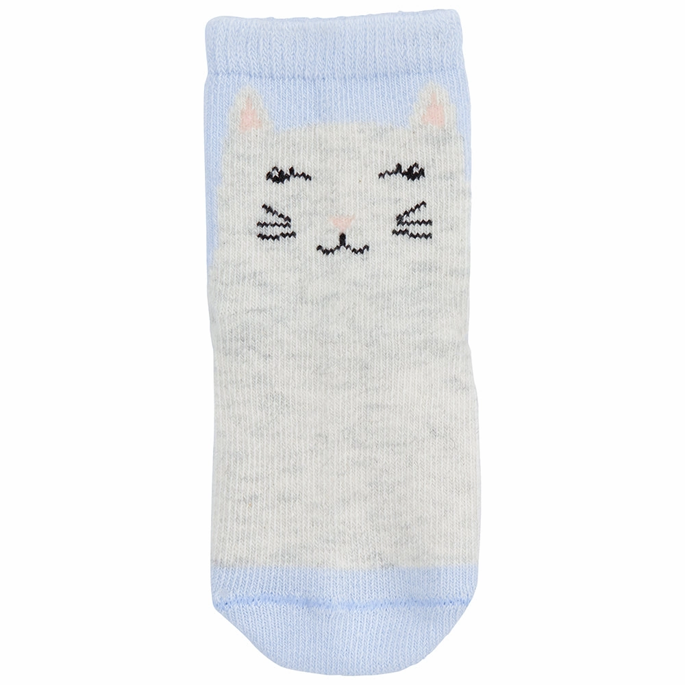 Hot Weather Grid Back Panel Girls' 6-Pack Cat Socks 1Q425210