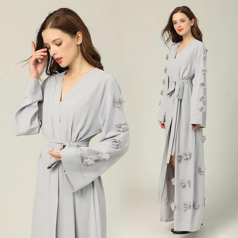 Ladies ethnic flower dress Contemporary Wear WideCollarDesign