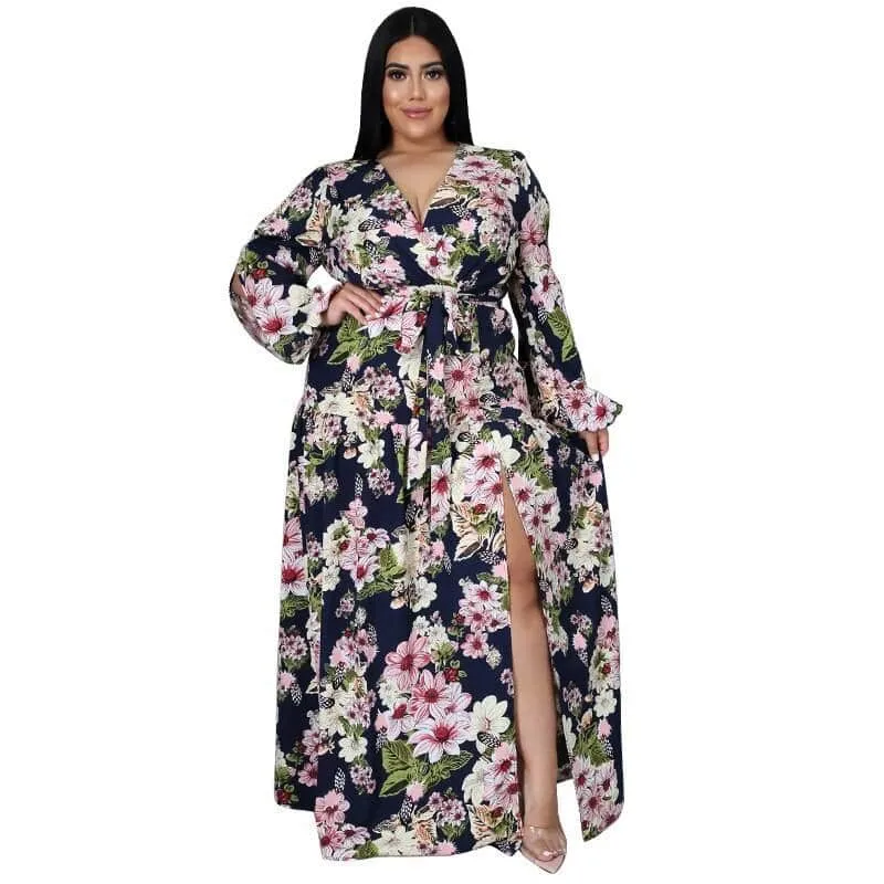 Elegant Charm Long High Waist Dress