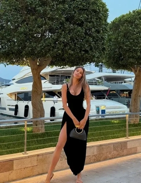 High Slit Pleated Backless Dress Pool Attire Sustainable Production Process