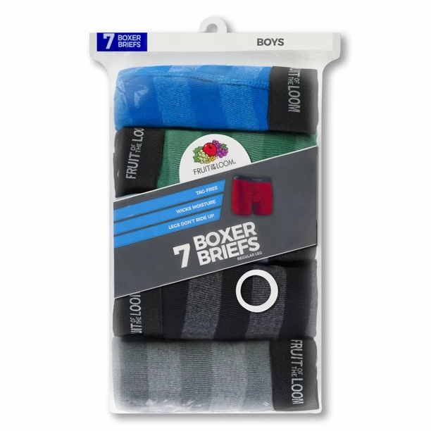 Sporty Hoodie 7-Pack Boys' Stripe CoolZone Boxer Briefs 7EL467B