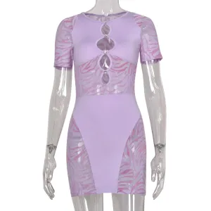 Office Glam Sharp Design Hollow Out Black Dresses