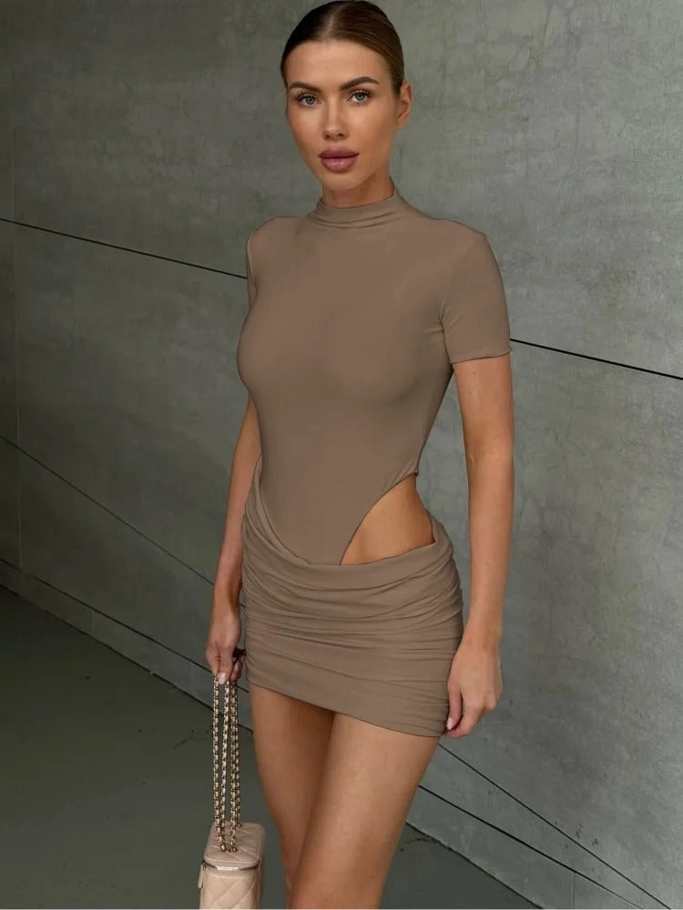 Hollow Out One-Piece Dress Anti Abrasion Seams