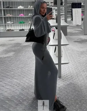 Hooded Maxi Elegant Dress Planet Care SmoothEdging