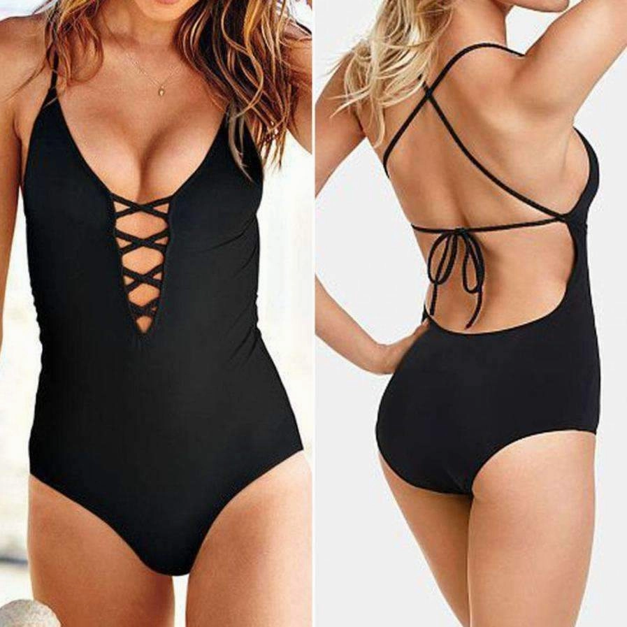 Reinforced Hems Reinforced Edges Hot 2016 Sexy Beach Swimwear Women Swimsuit Bathing Suit  Bikini Set Swimsuit Bandage Wire Free Black Swimsuits