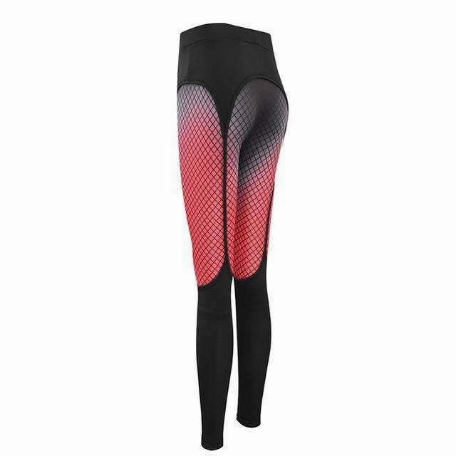 Adjustable Hotsale Sexy Gym Tights Stocking Printed Yoga Pants for Women Booty Push Up Fitness Garter Pattern Yoga Legging Sports Trousers