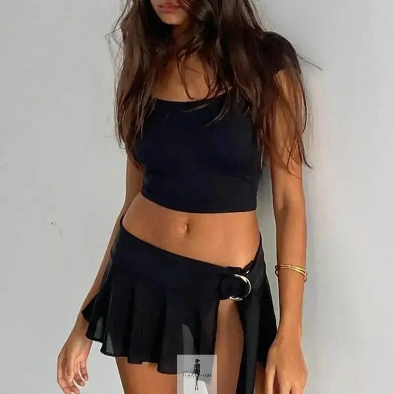 Bold-Hues Short Sleeve Slim Crop Top