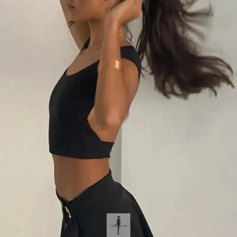 Sunbathing Look Short Sleeve Slim Crop Top