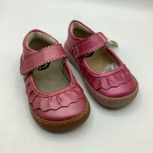 All Day Support Compression Zones Size 5: Livie Luca Ruche Magenta Shimmer Velcro Mary Jane Shoes NEW