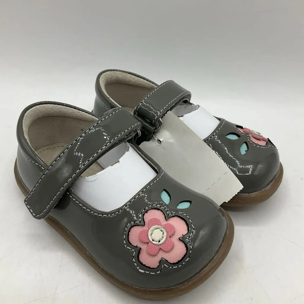 Shock Diffusing Heel Size 5: See Kai Run Stella, GRAY Patent Mary Jane Shoes NEW