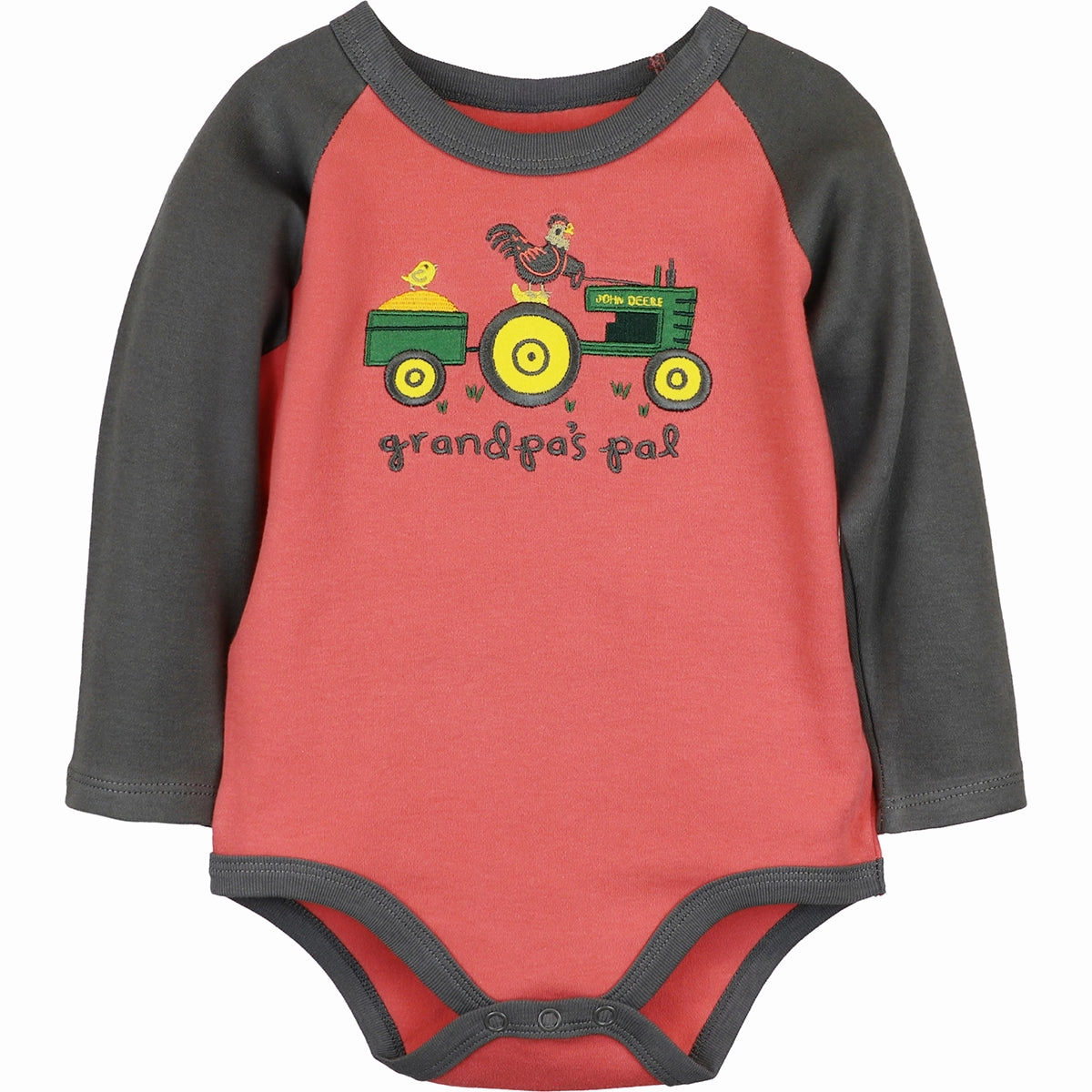 Durable Chainstitch Low Profile Stitching Infant Boys' Grandpa's Pal Long-Sleeve Bodyshirt J4B540RN